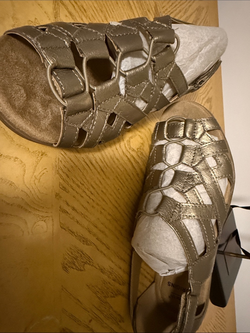 Earth Origins Bronze Woven Slide Mules
